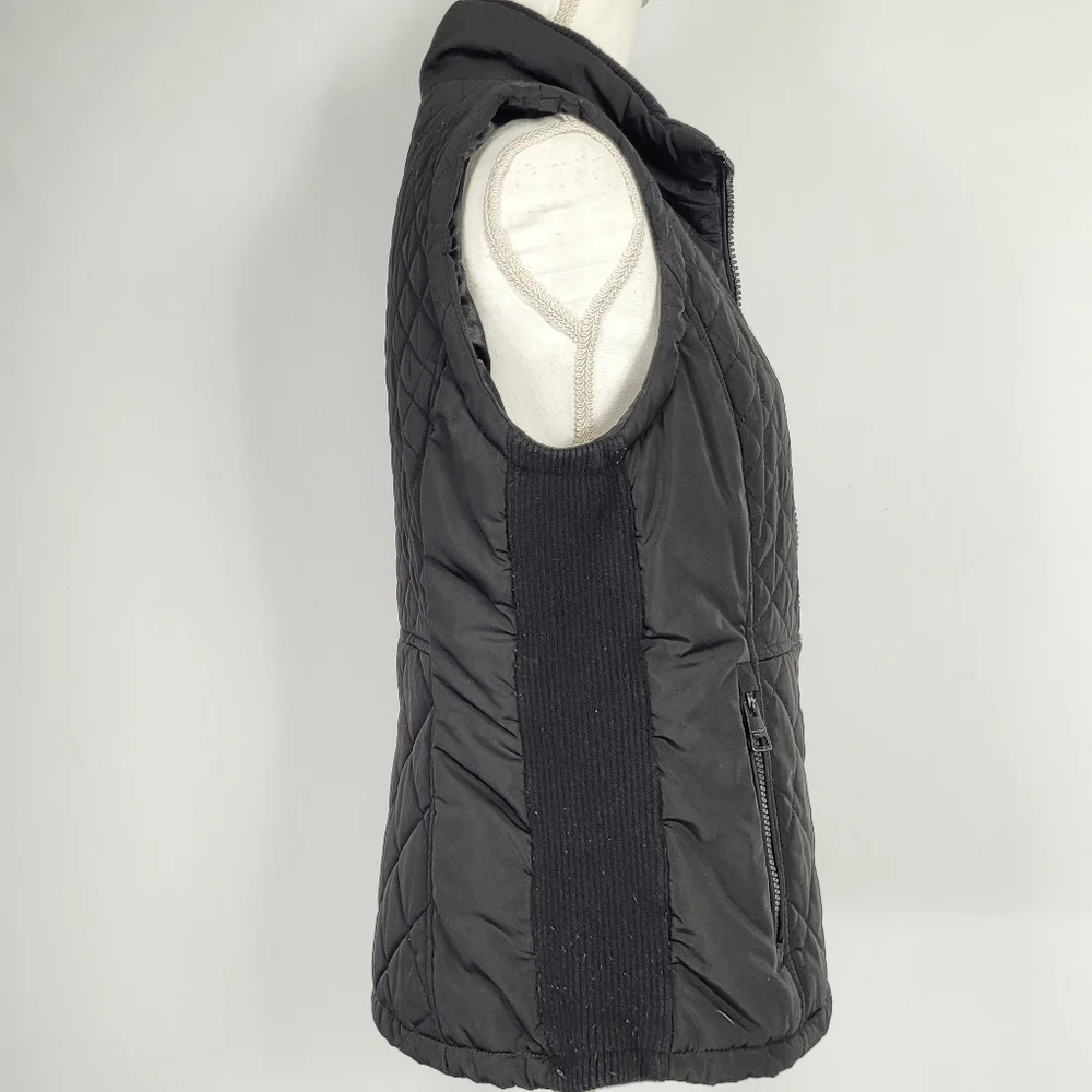 Andrew marc polyester Black puffer vest Size Medium